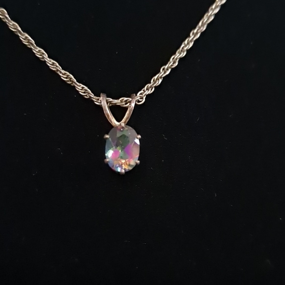 CLOSEOUT: Mystic Fire Topaz necklace - Picture 2 of 9